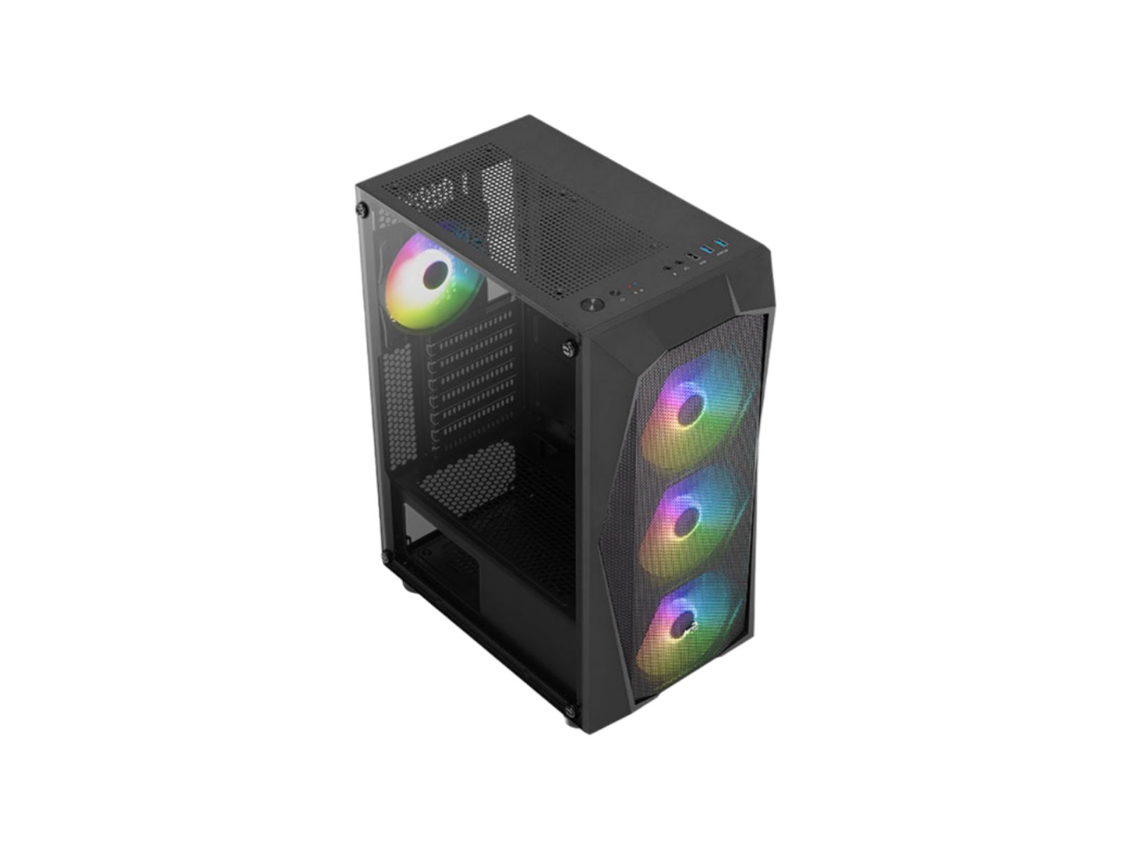 Gabinete Aerocool Falcon G BK V2 Mid Tower + 4 Fans ARGB