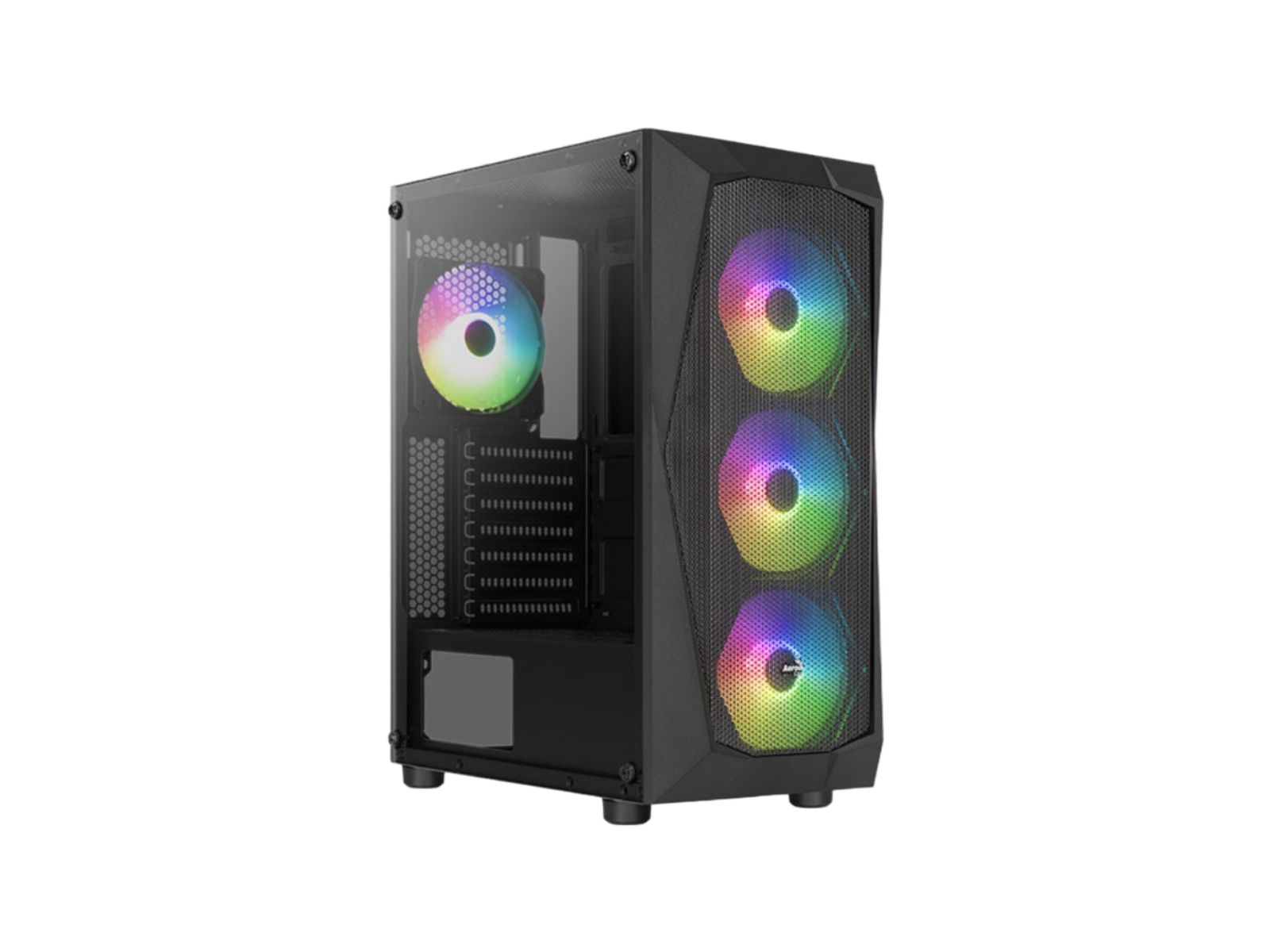 Gabinete Aerocool Falcon G BK V2 Mid Tower + 4 Fans ARGB