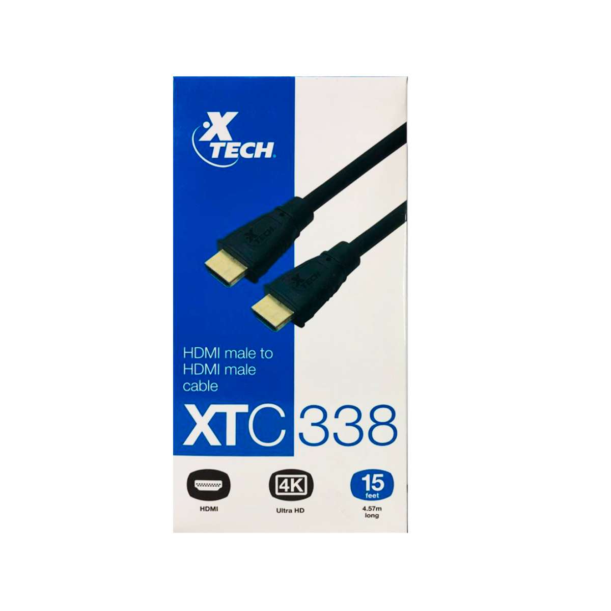 Cable HDMI XTECH de 4.5 Metros - Macho a Macho Punta Dorada
