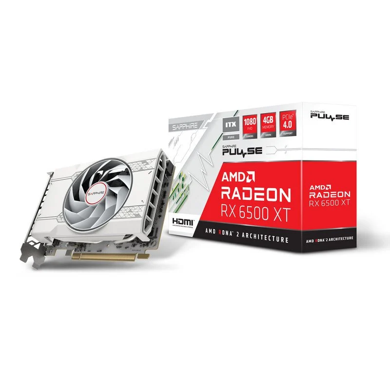 PLACA DE VIDEO SAPPHIRE RADEON RX 6500 XT ITX PURE 8GB WHITE