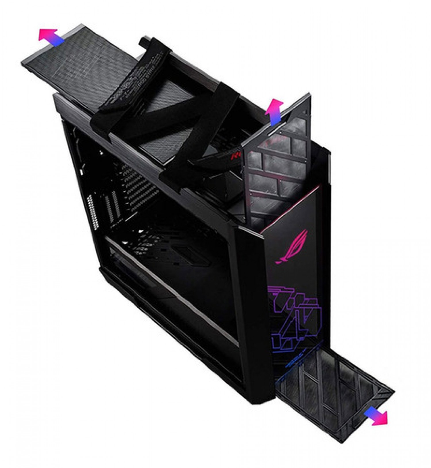GABINETE GAMER ASUS GX601 ROG STRIX HELIOS BLACK