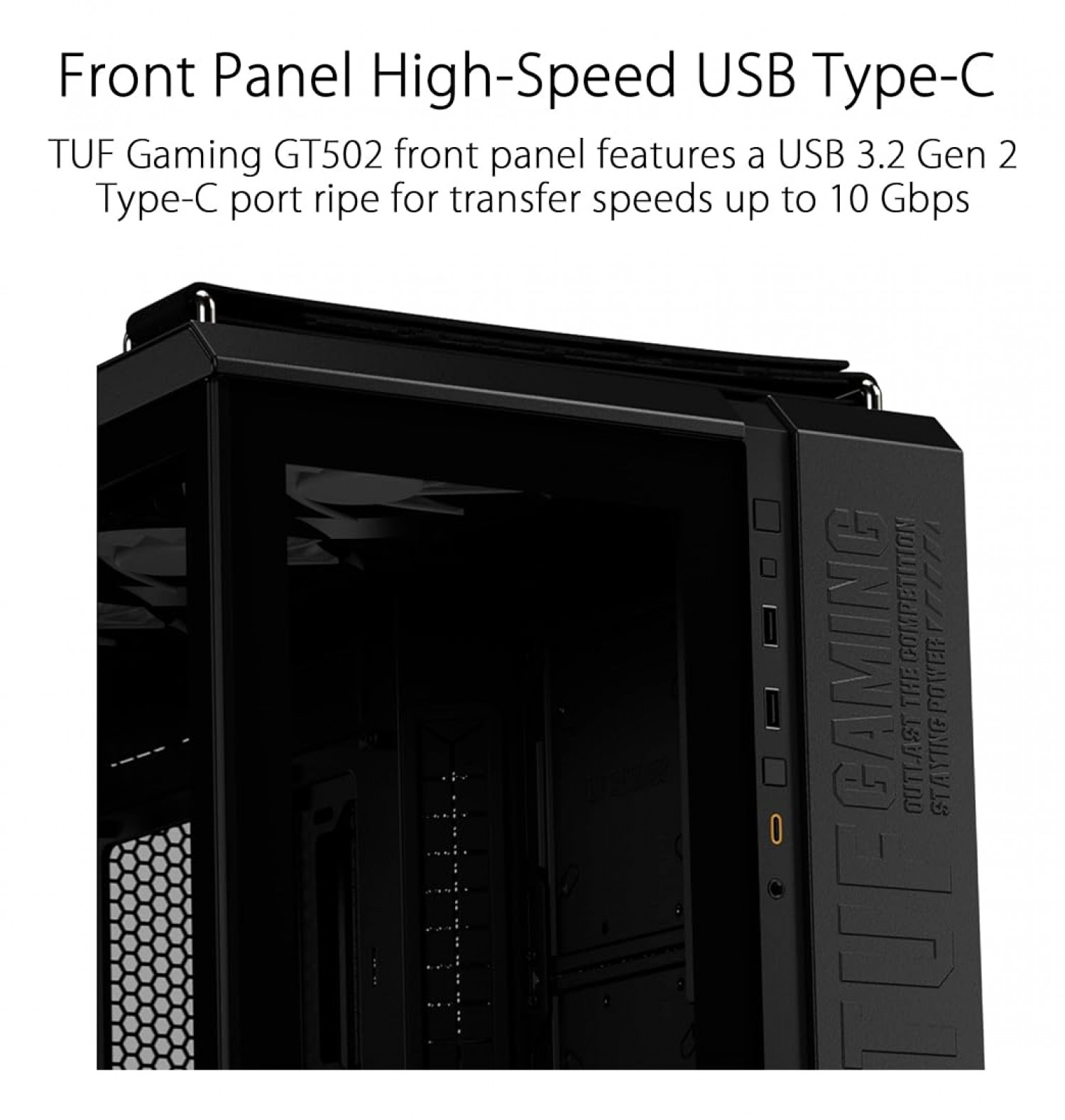 GABINETE GAMER ASUS GT502 TUF GAMING CASE BLACK