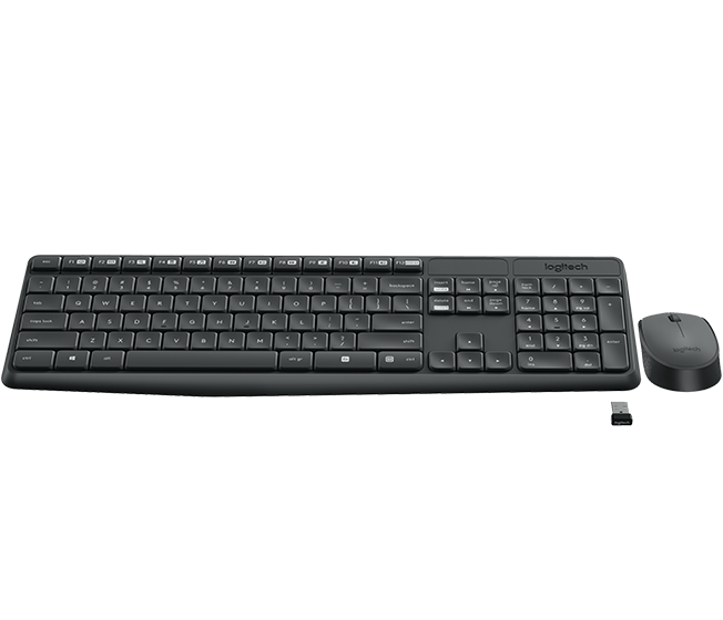 TECLADO+MOUSE LOGITECH WIR MK235 GREY