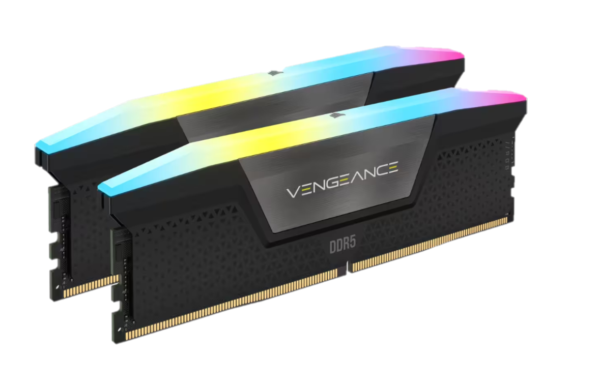 MEMORIA DDR5 CORSAIR 32GB (2X16GB) 5600 MHZ VENGEANCE RGB BLACK