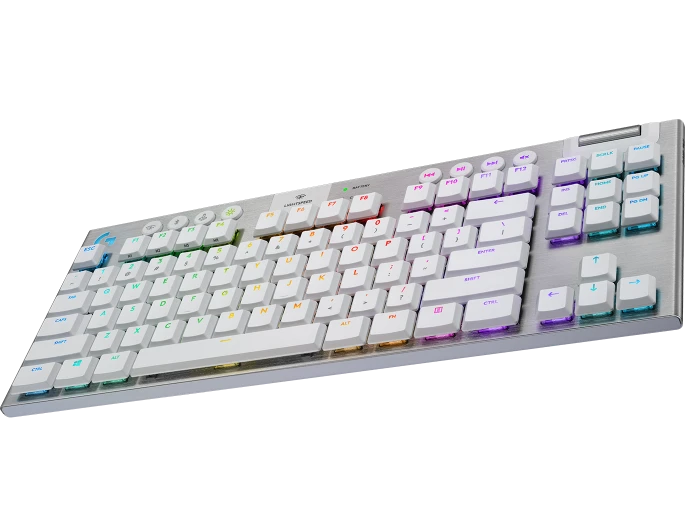 TECLADO GAMER LOGITECH G915 TKL WHITE MECH RGB WIFI