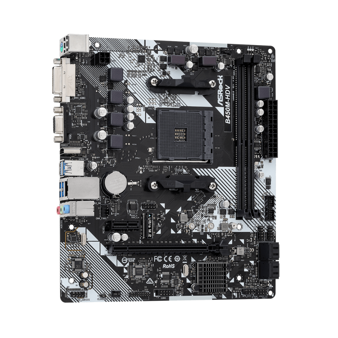 Mother Asrock B450m-hdv R4.0 Am4 Ddr4