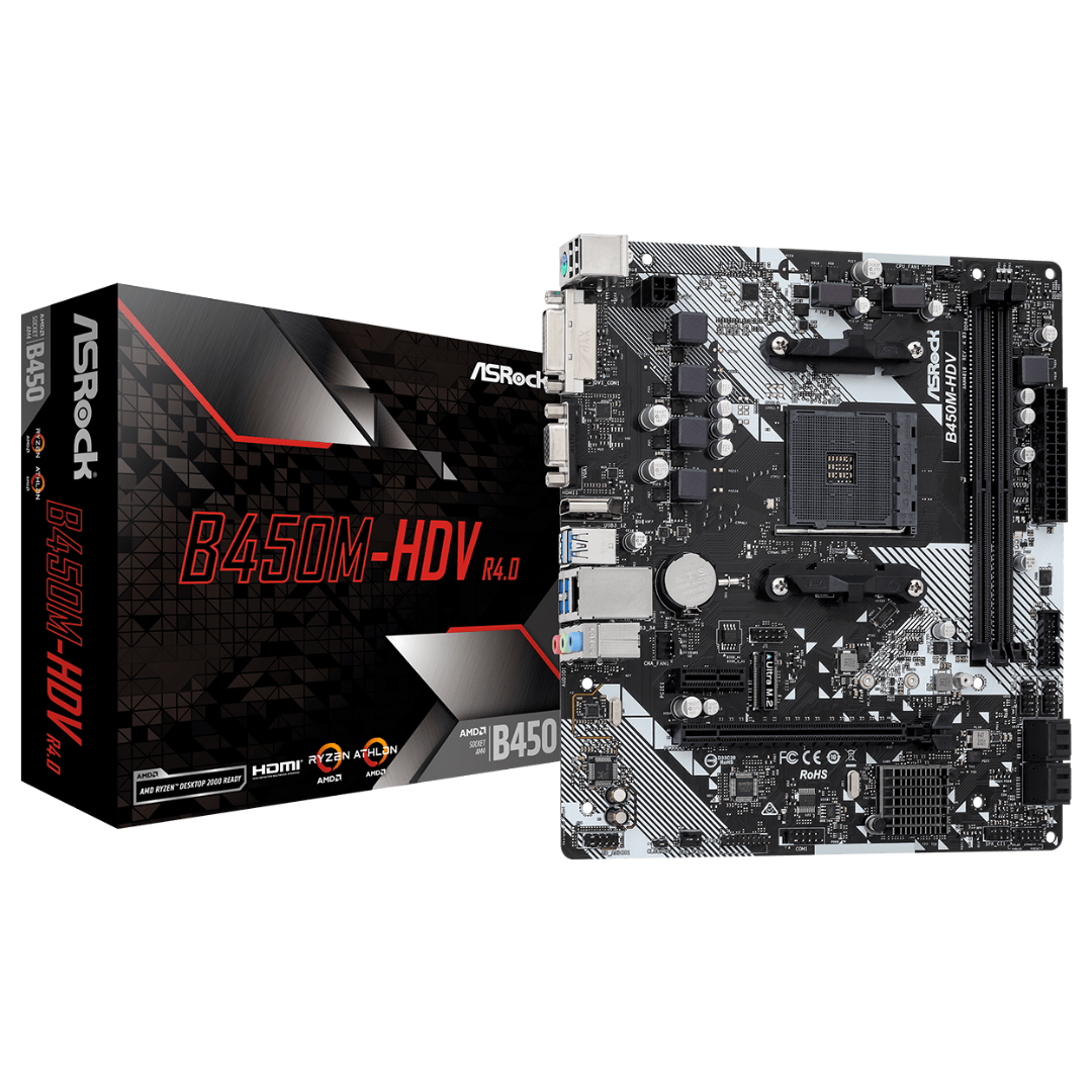 Mother Asrock B450m-hdv R4.0 Am4 Ddr4