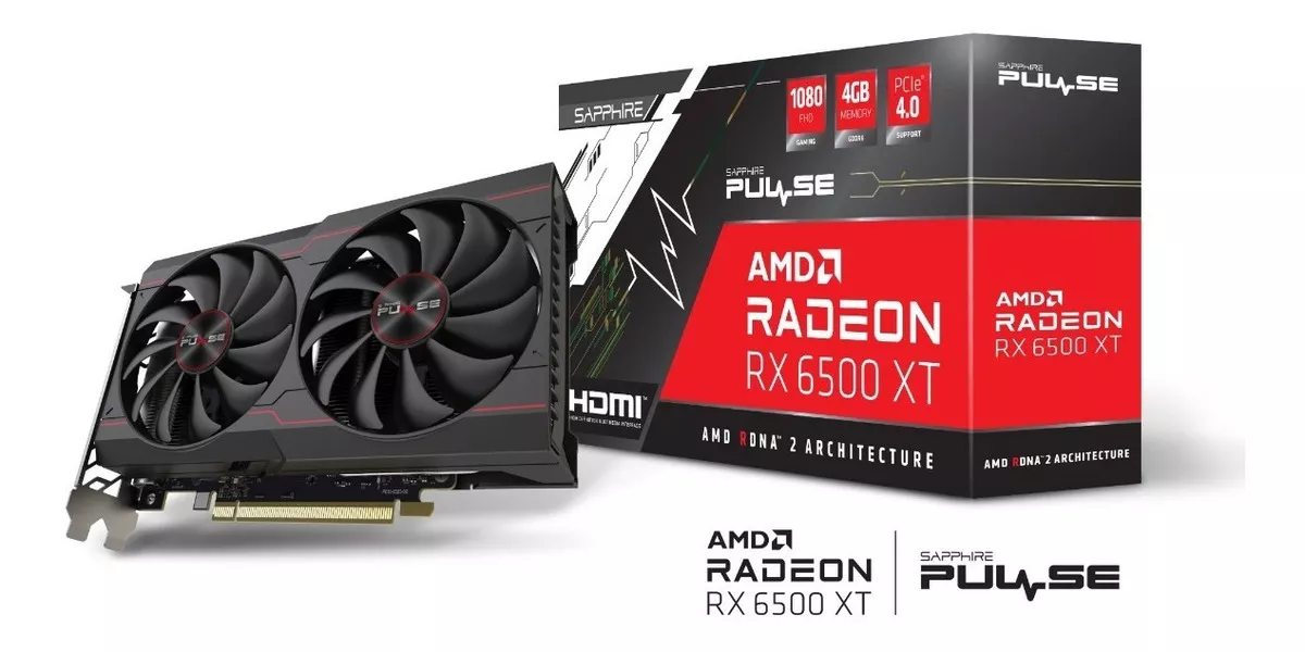 PLACA DE VIDEO SAPPHIRE PULSE RX 6500 XT GAMING OC 4GB