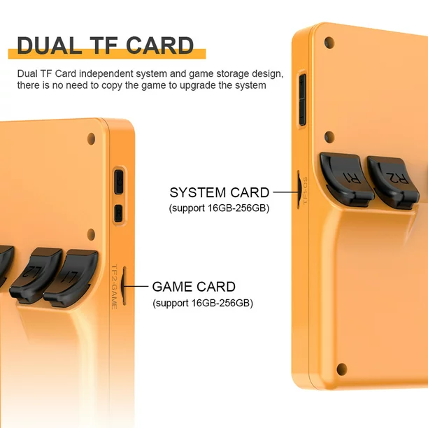 Consola Portatil Powkiddy Rgb20s 16gb + 128gb Naranja