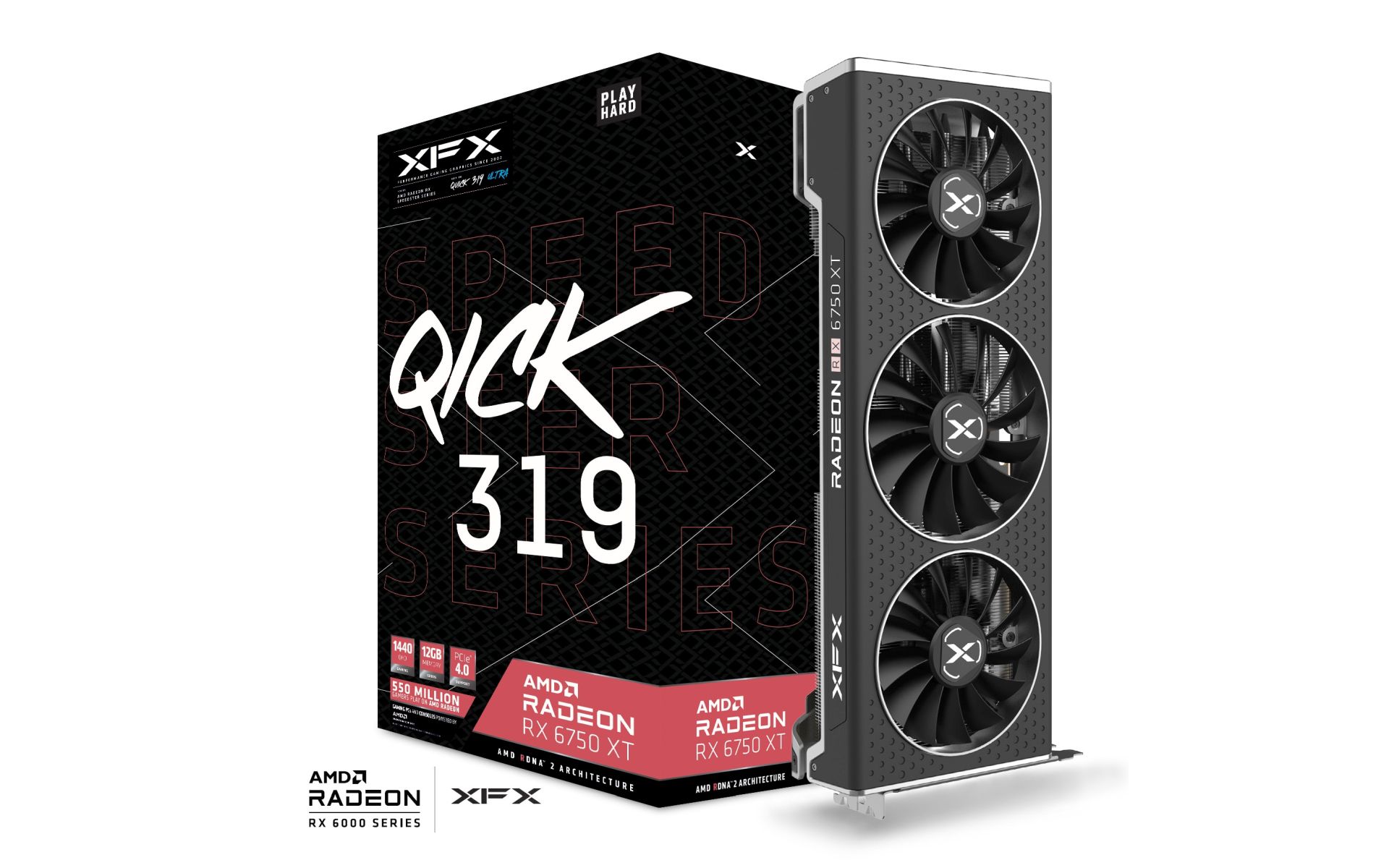 Placa De Video Xfx Radeon Rx 6750 Xt Ultra 12gb Gddr6 Speedster