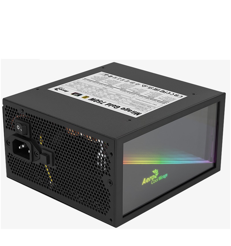 Fuente Aerocool Mirage Gold 750w (argb. Apfc. Full Range. Fully Modular)