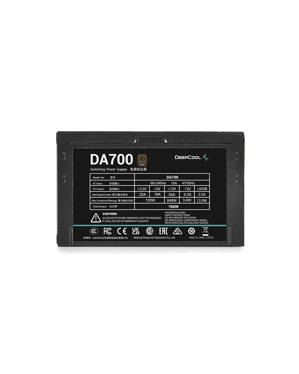 Fuente Deepcool 700w Da700 80 Plus Bronze