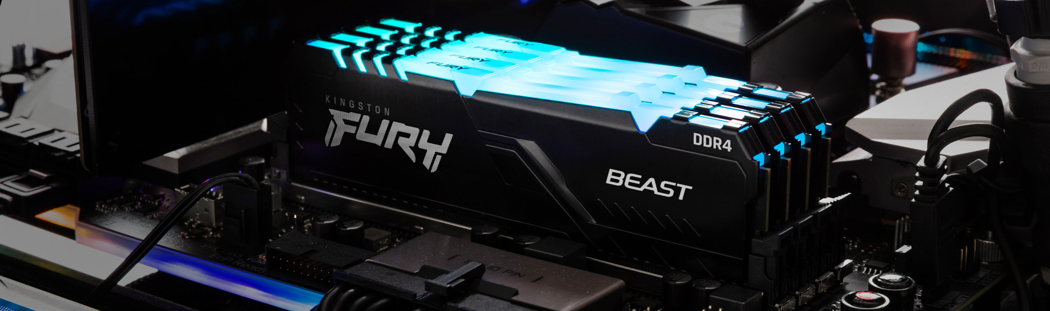 Memoria Kingston Ddr4 8gb (1x8) Fury Beast Rgb 3600mhz