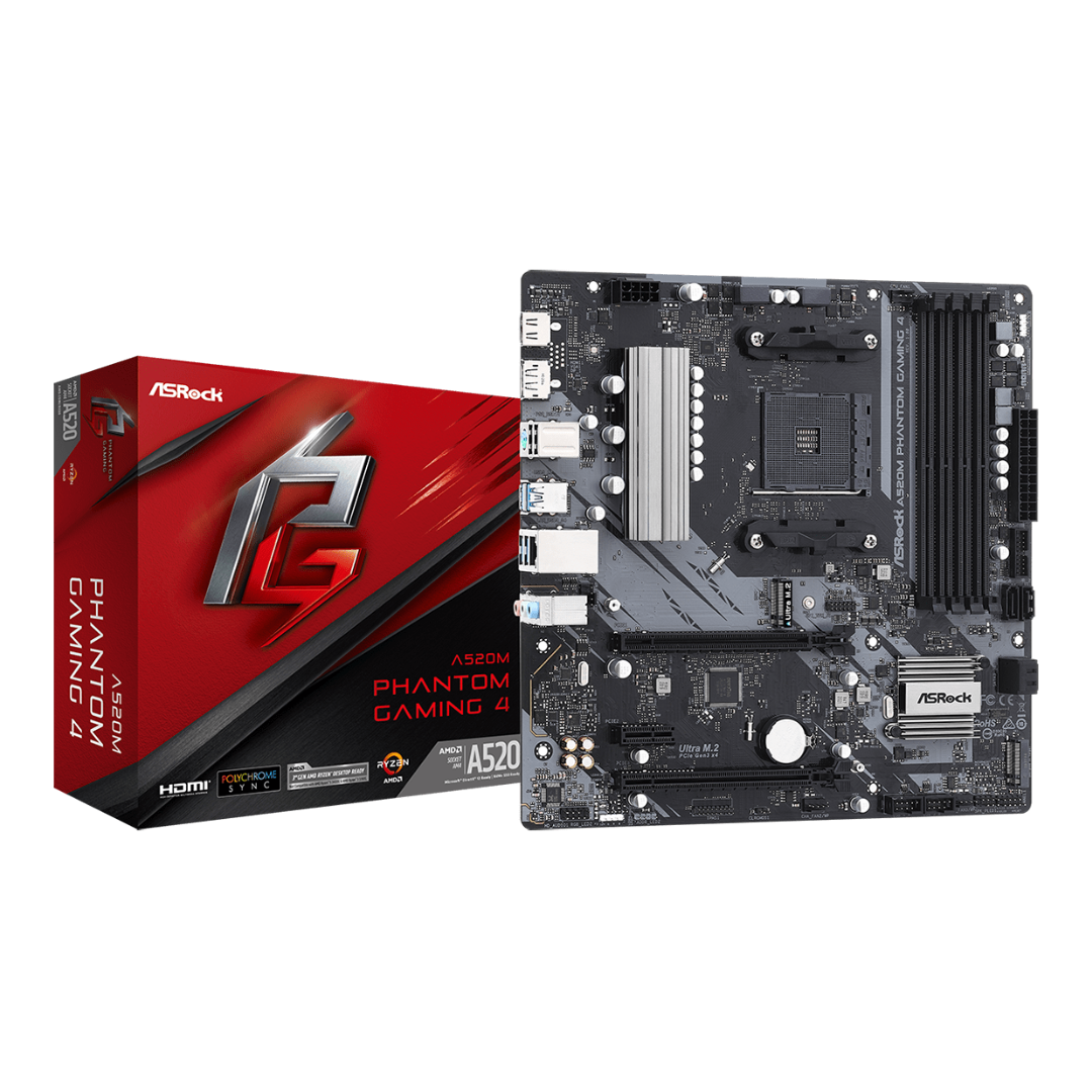 Mother Asrock A520m Phantom Gaming 4 Am4 Ddr4