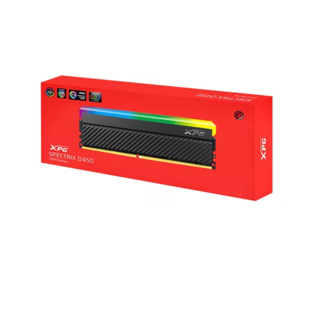 Memoria Xpg Ddr4 16gb (1x16gb) Spectrix D45g Black Rgb 3200mhz