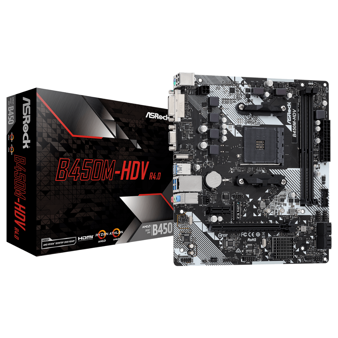 MOTHER ASROCK B450M-HDV R4.0 AM4 DDR4