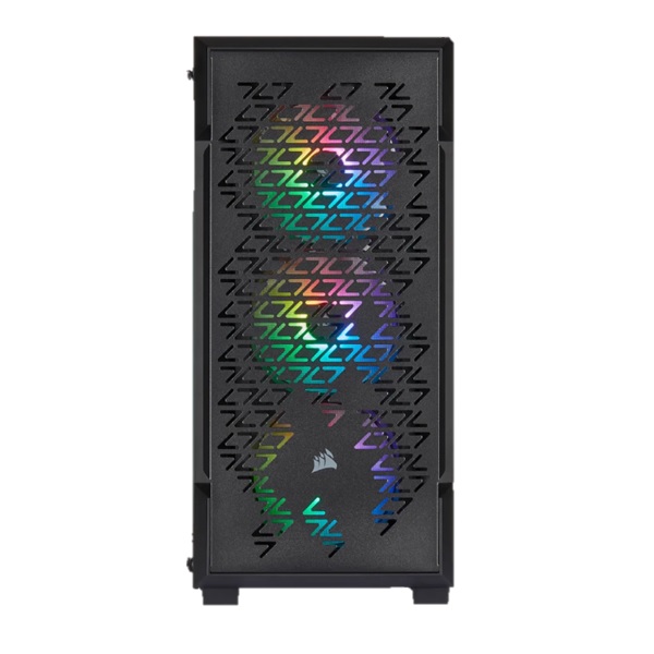 Gabinete Corsair 220t Rgb Tempered Glass Mid-tower Smart Icue Black