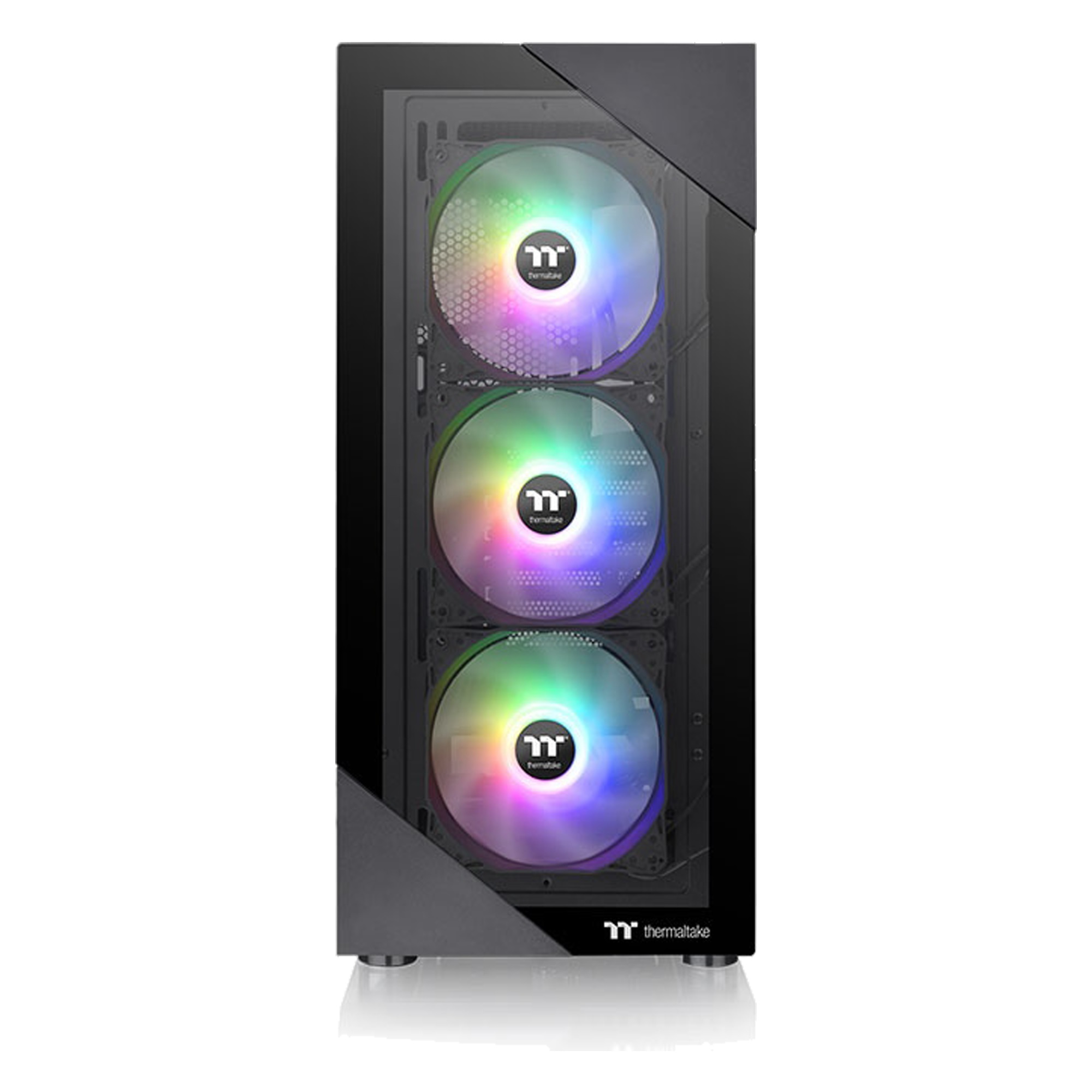 Gabinete Tt View 200 Mid-tower Tg Argb Fan X3 + Rgb Fan X1 Black