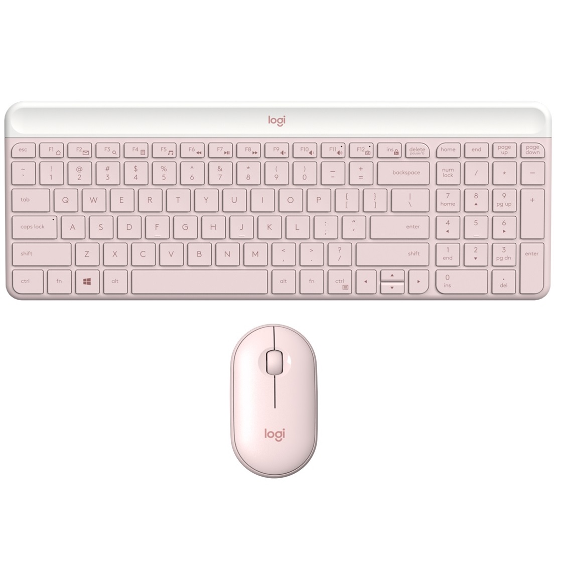 Teclado+mouse Logitech Wireless Mk470 Slim Rose