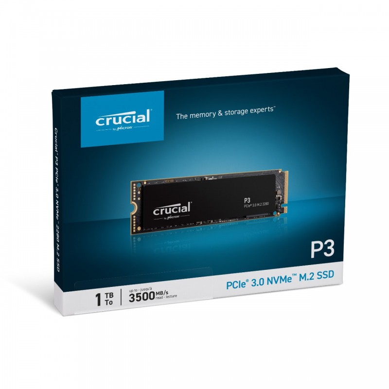 Disco Solido Crucial 1tb P3 M.2 2280 Nvme 3000mb-s Pcie 