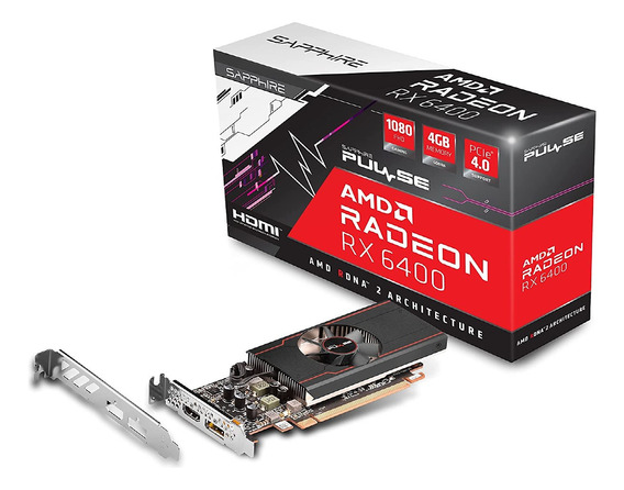 Placa De Video Sapphire Radeon Rx 6400 Pulse Lr Gddr6 4g