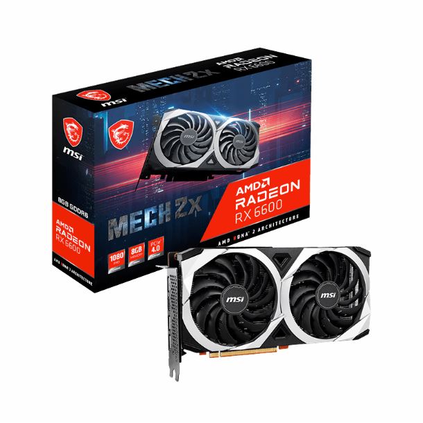 Placa De Video Msi Radeon Rx 6600 Xt Mech 2x 8g Oc