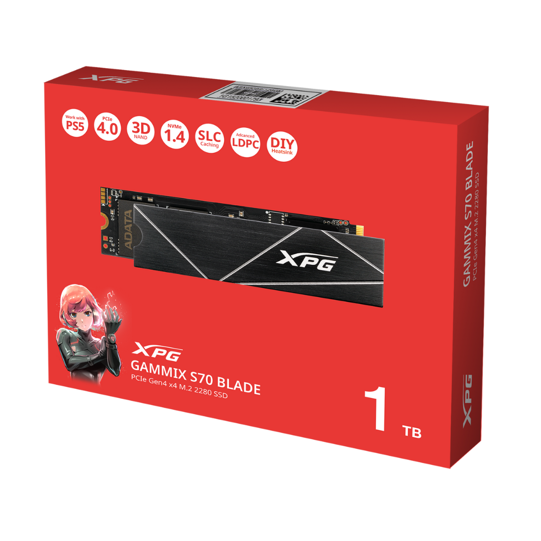 Disco Solido Xpg Gammix 1tb S70 Blade M.2 7400mb