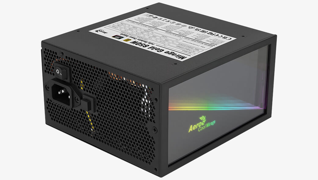 Fuente Aerocool Mirage Gold 850w (argb. Apfc. Full Range. Fully Modular)
