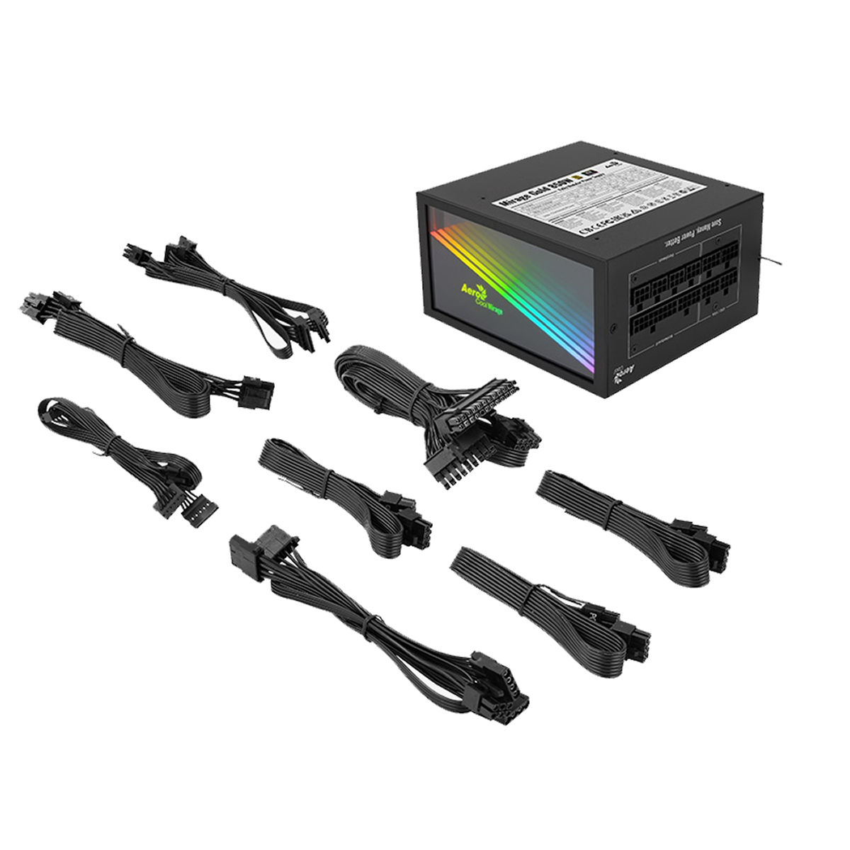 Fuente Aerocool Mirage Gold 850w (argb. Apfc. Full Range. Fully Modular)