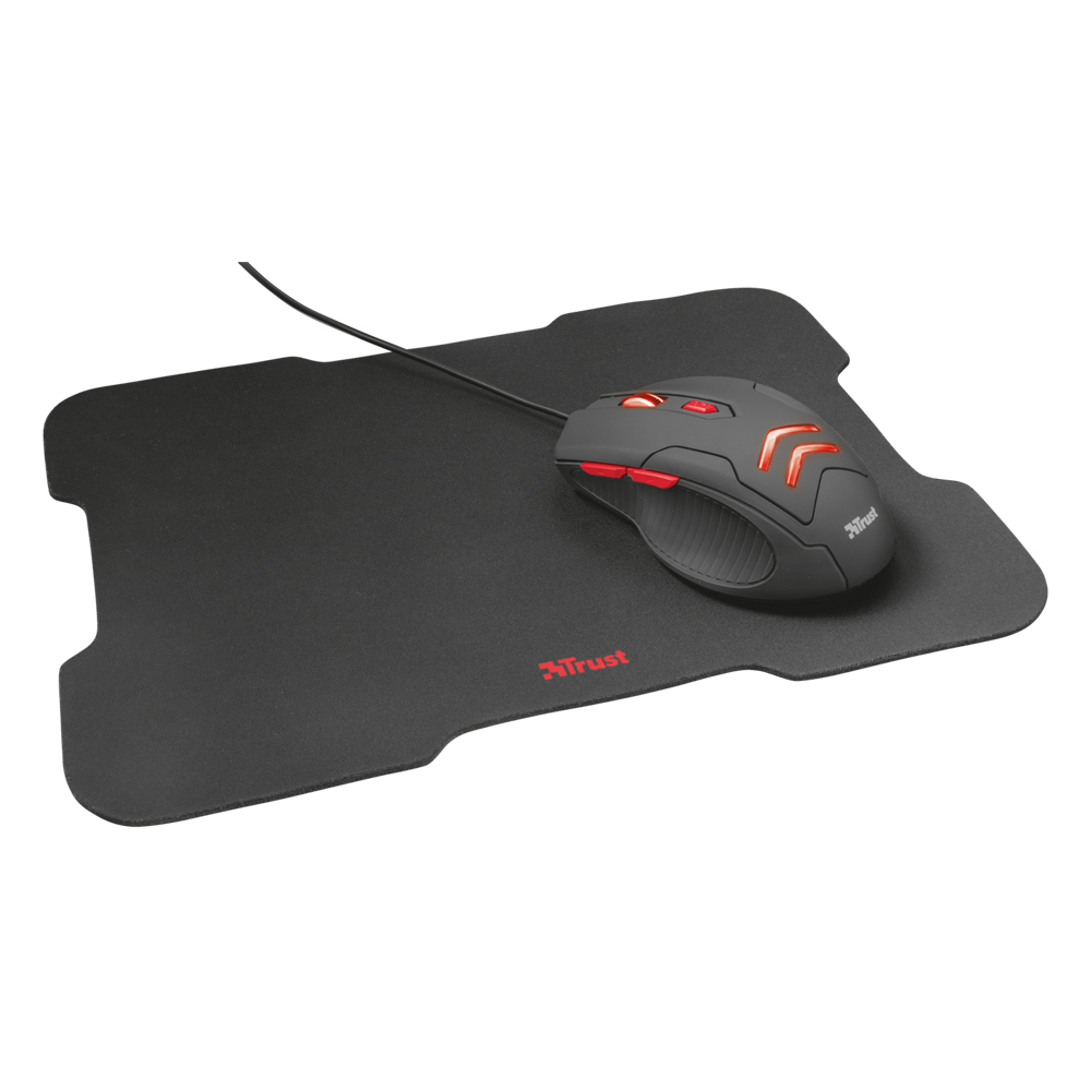 Kit 4en1 - Trust Gaming Ziva-bundle-aur+tecl+mou+pad-usb