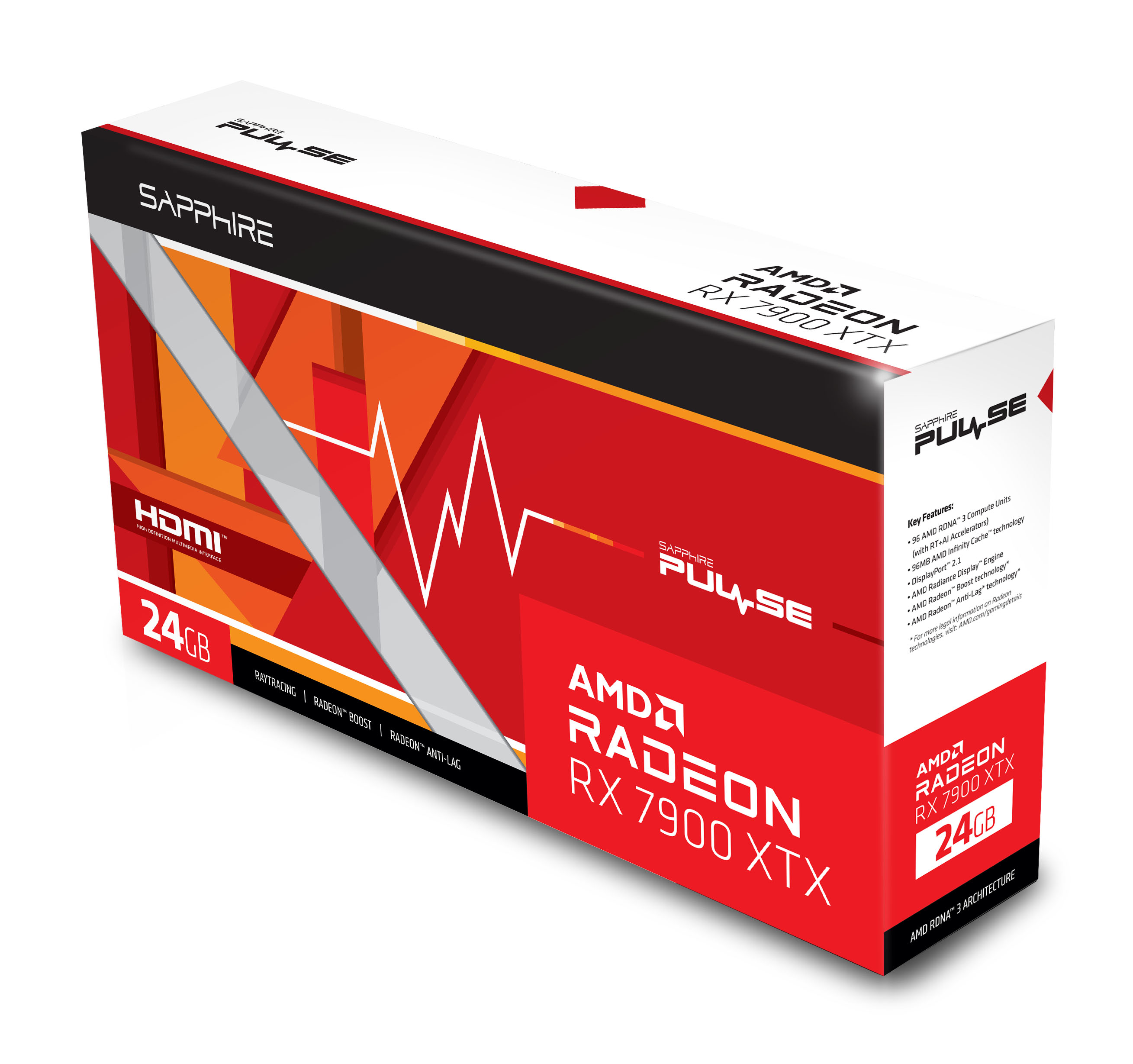 Placa De Video Amd Radeon Rx 7900 Xtx Sapphire Pulse 24gb