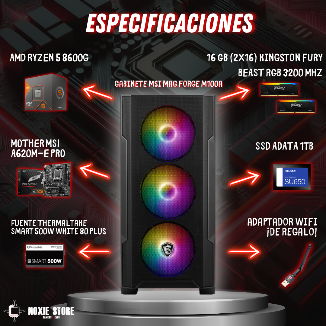 Pc Gamer Amd Ryzen 5 8600g | 32 Gb | 1 Tb Ssd | Wifi