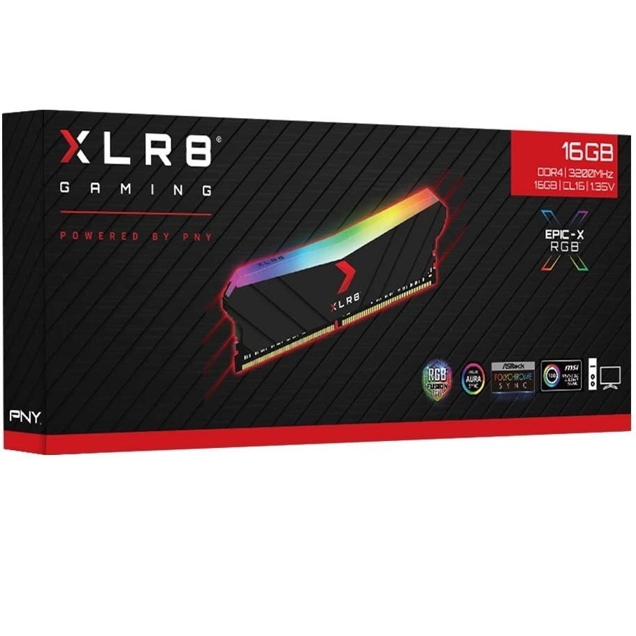 Memoria Ram Pny Xlr8 Rgb Gaming Black 16gb 3200mhz