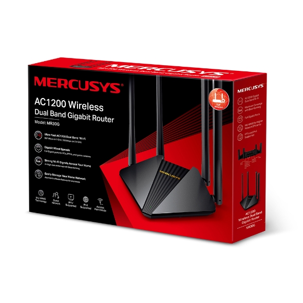 Router Mercusys Ac1200 4 Antenas