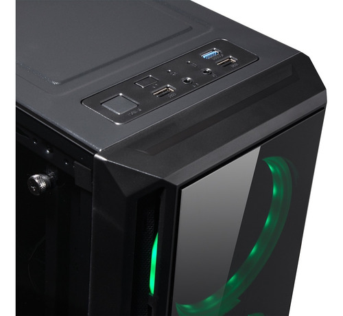 Gabinete Gamer Iqual Cm-2801 4 Coolers Led + Templado + Fuente 700w