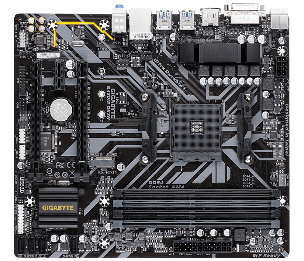 Motherboard Gigabyte B450m Ds3h