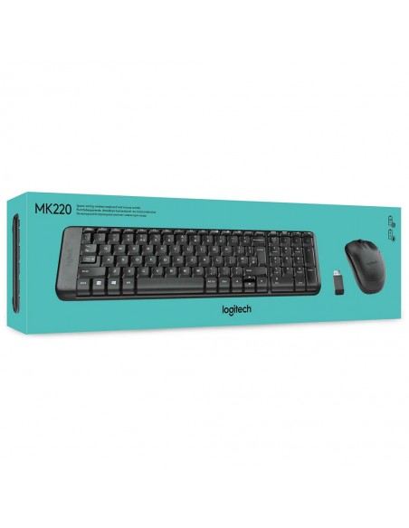Teclado+mouse Logitech Wir Mk220 Blk