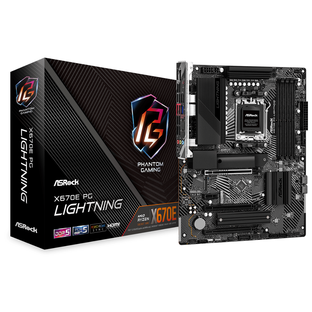 MOTHER ASROCK X670E PG LIGHTING AM5 DDR5