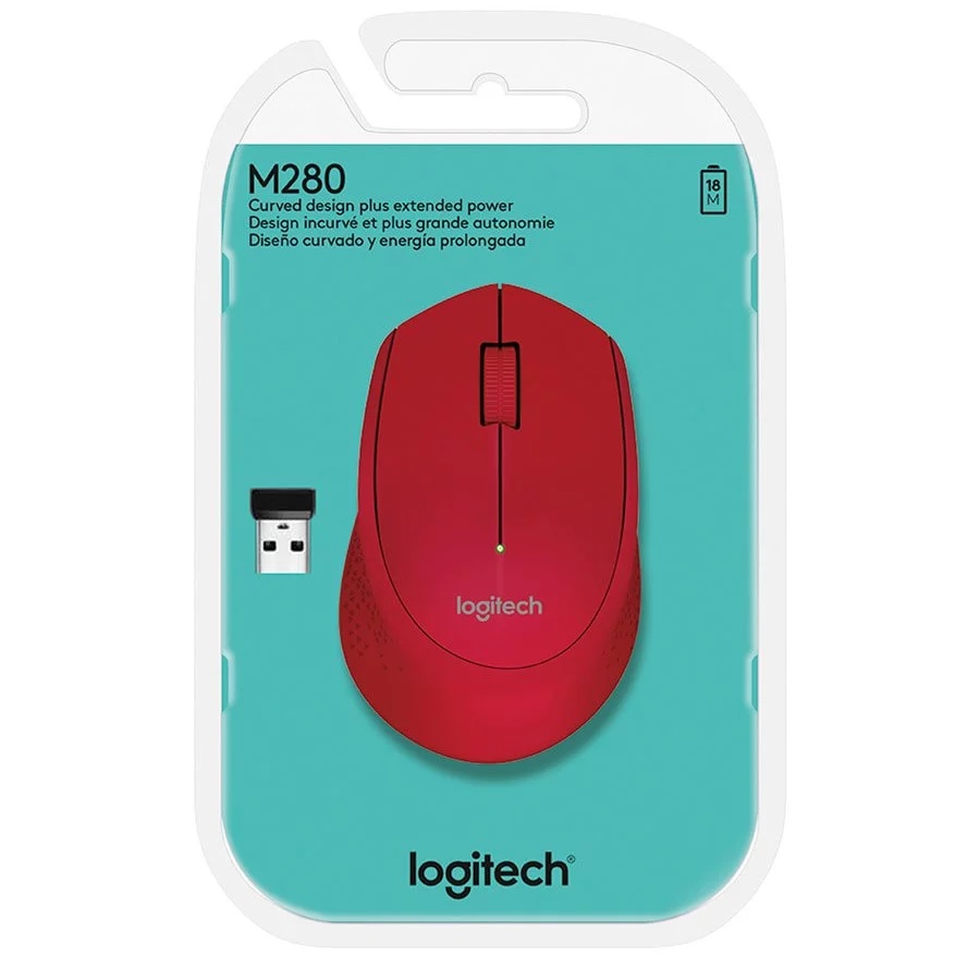 Mouse Logitech M280 Inalambrico Rojo