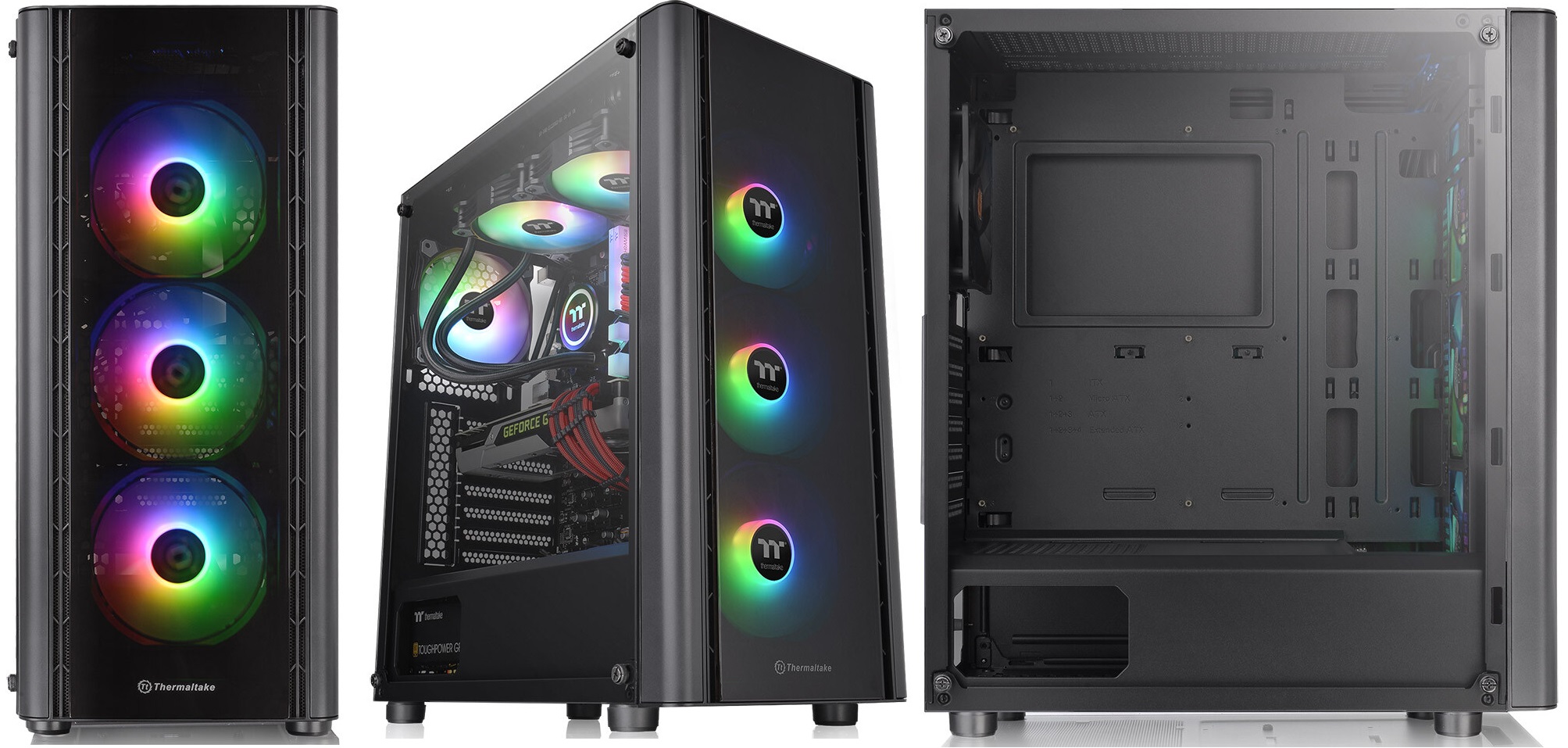 Gabinete V250 Tg Argb Air Black
