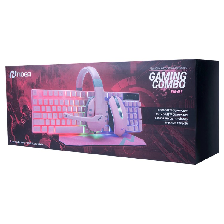 Kit Gamer 4 En 1 Rosa