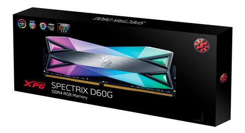 Memoria Adata Ddr4 8gb (1x8) Spectrix D60 Rgb 3200mhz