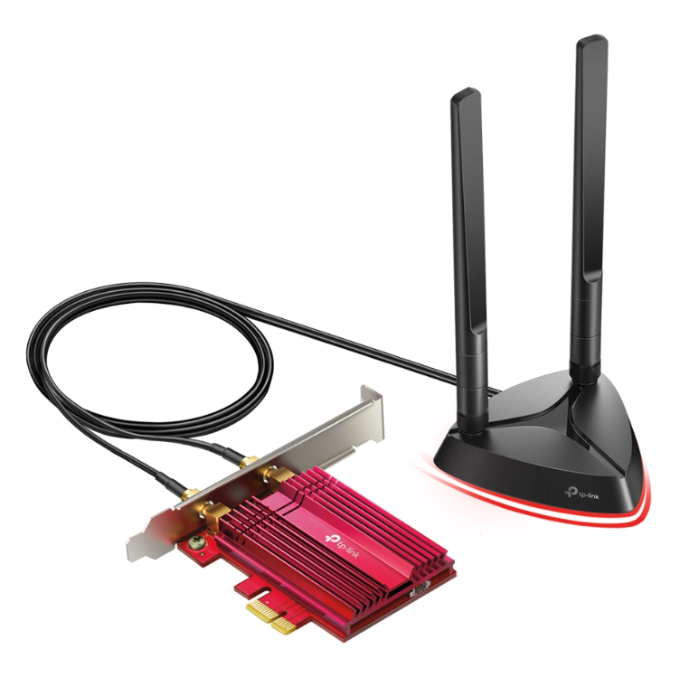 Placa De Red Wifi Y Bluetooth Pcix Ax3000 2 Antenas Ext C-base