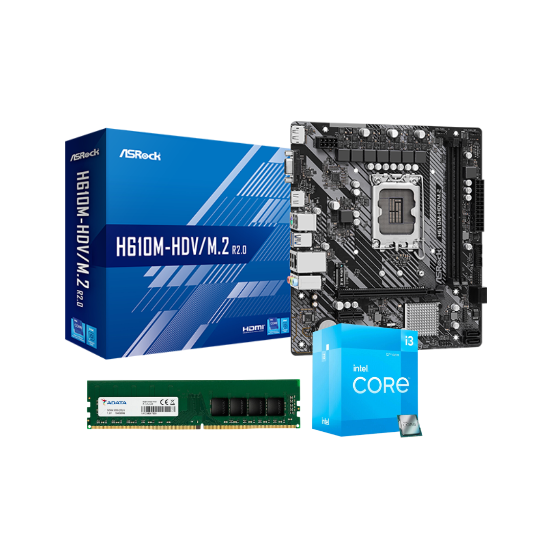 Combo Actualizacion Intel Core I3 12100 | H610m | 8 Gb