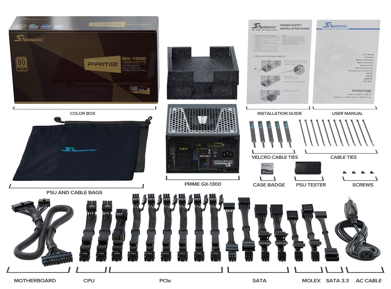 Fuente Seasonic 1300w Prime Gx-1300 80+ Gold