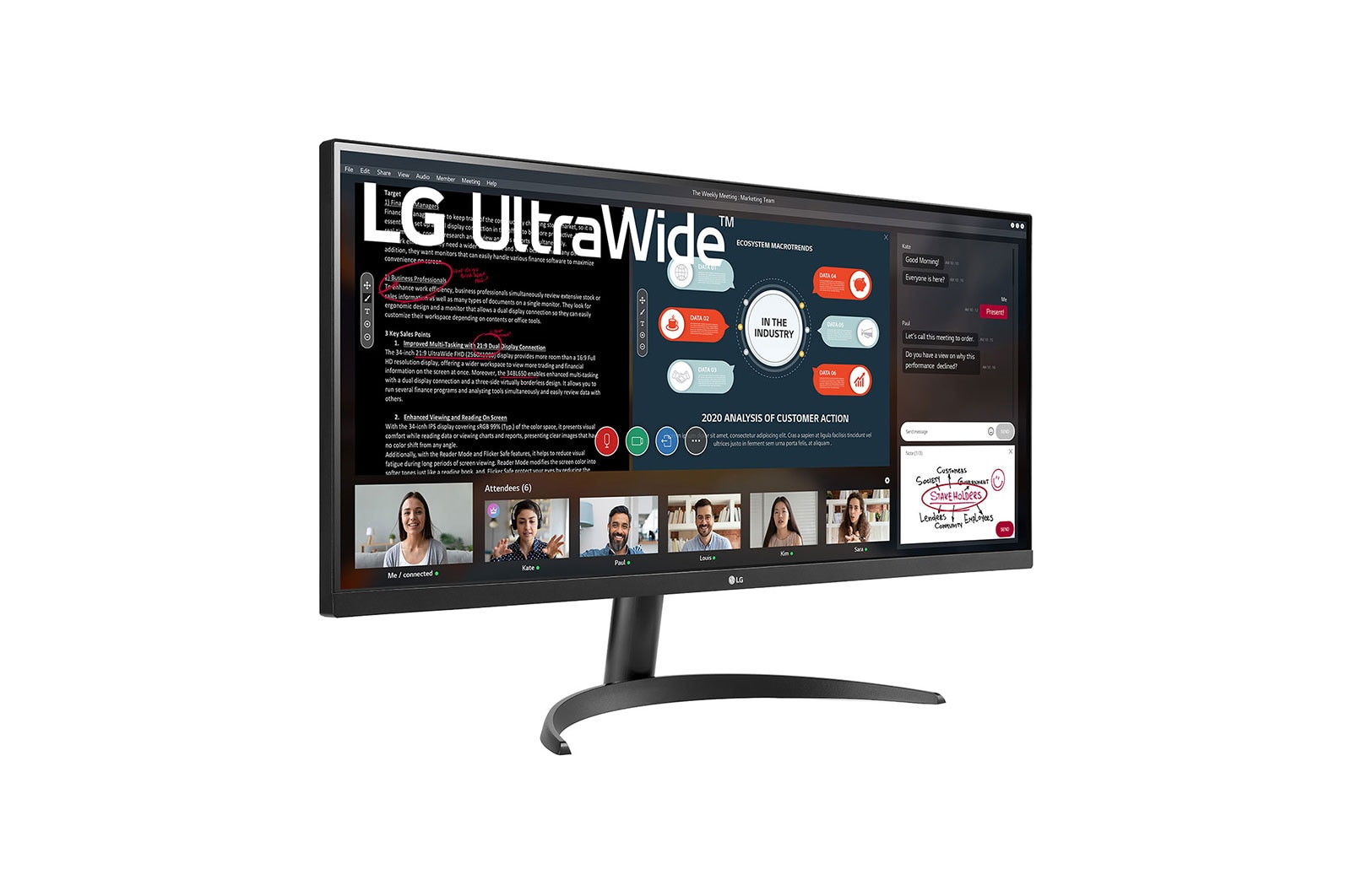 Monitor Lg 34 Ultrawide 34wp500-b Borderless Wfhd