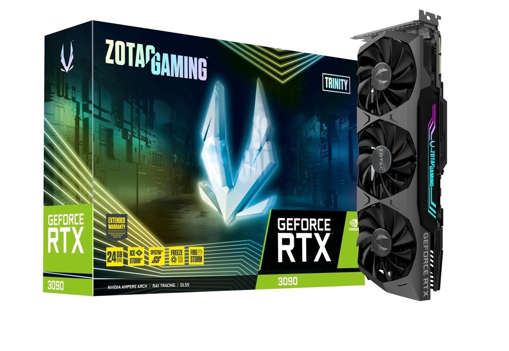 Placa De Video Geforce Rtx 3090 Zotac Gaming Trinity