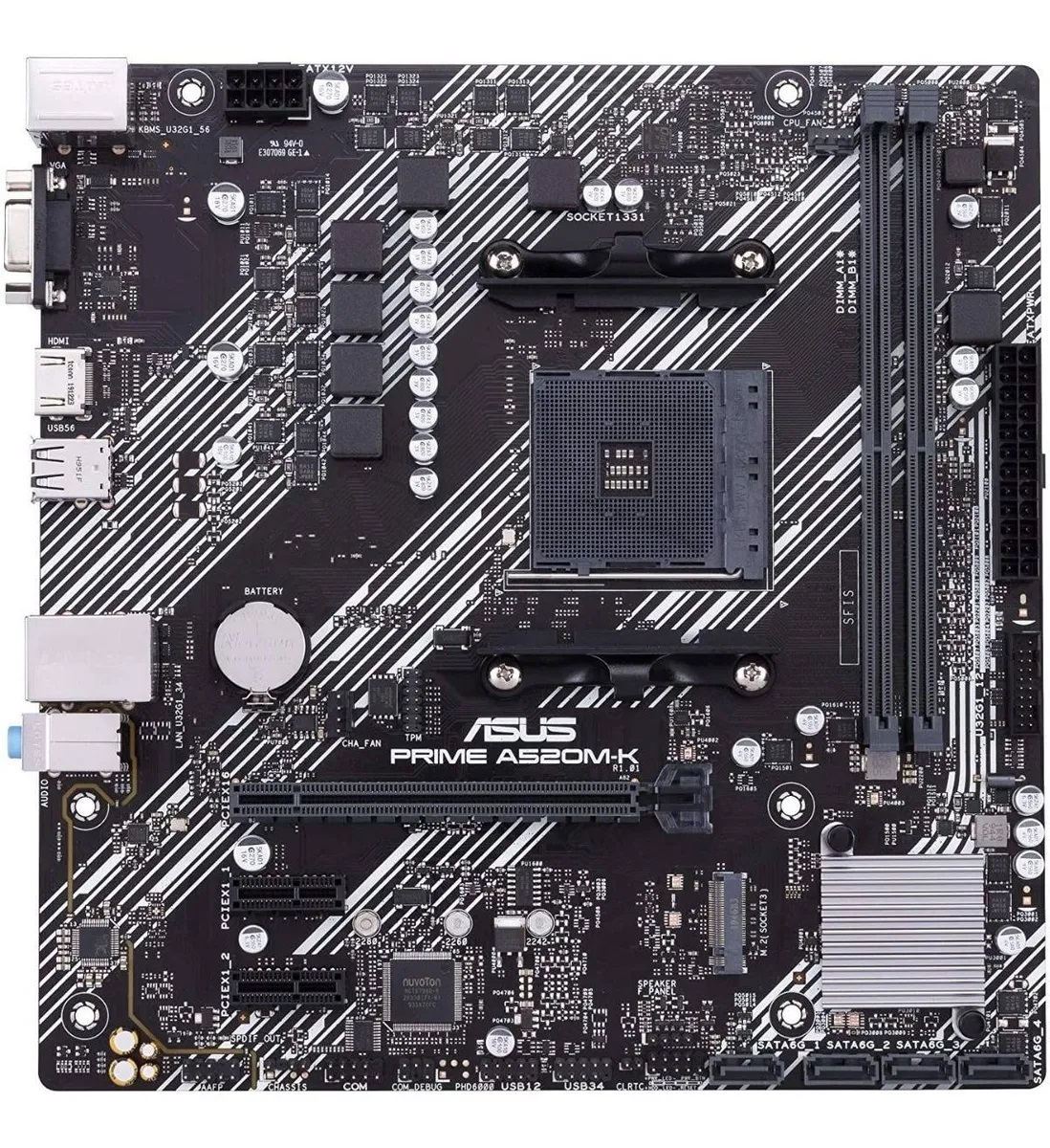 Mother Asus Prime A520m-k Am4 Ddr4