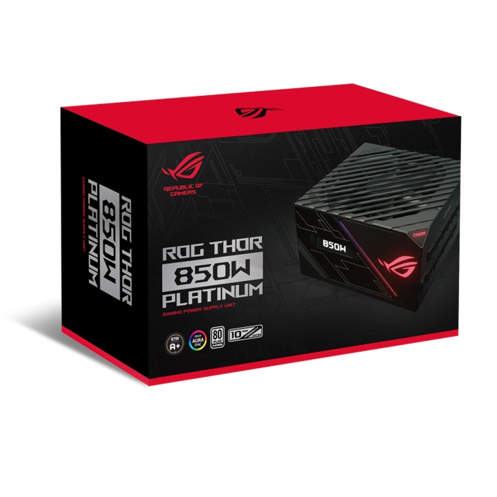 Fuente De Alimentacion Asus Rog-thor-850 Platino Pantalla Led 