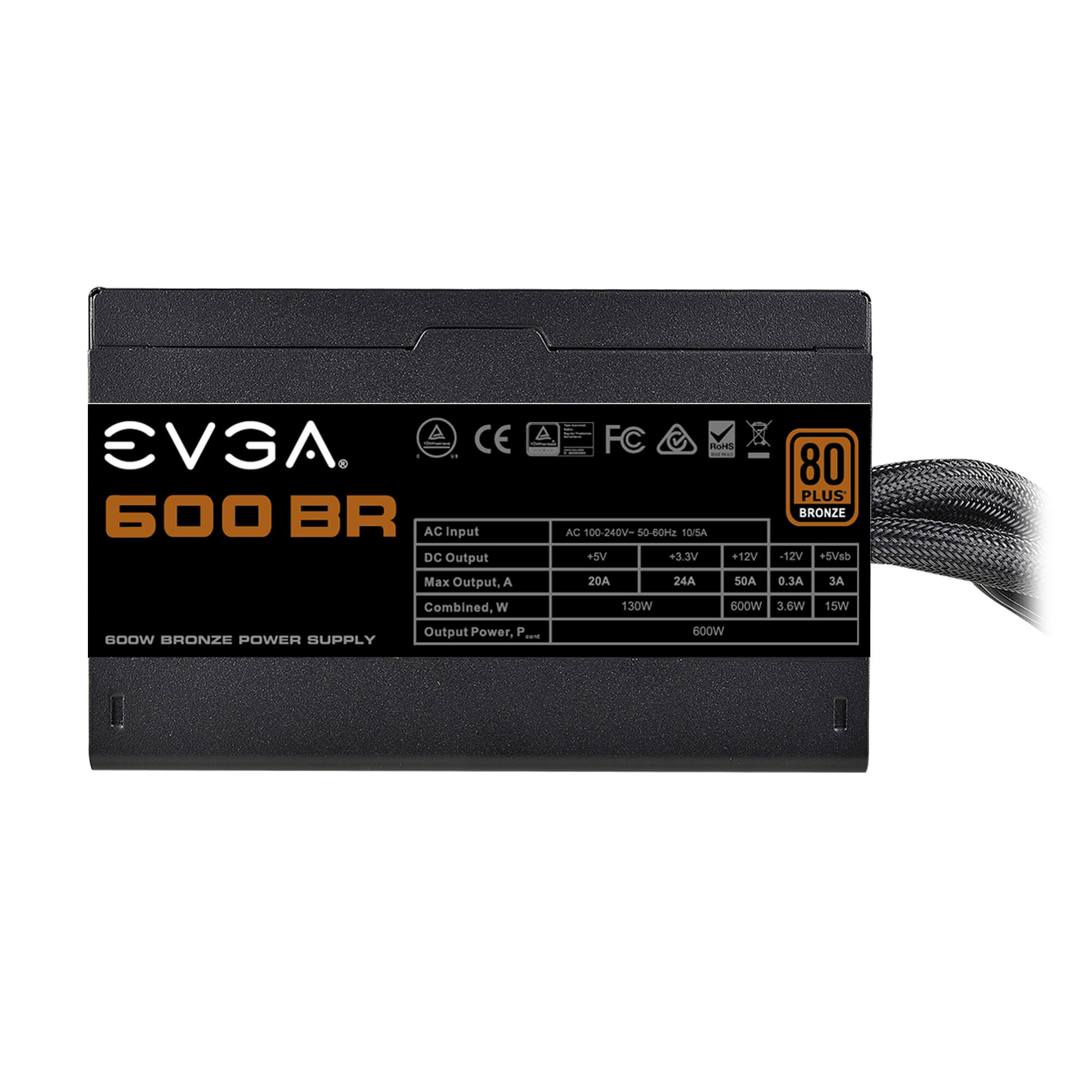 Fuente Gamer Evga 600w Br 80 Bronze